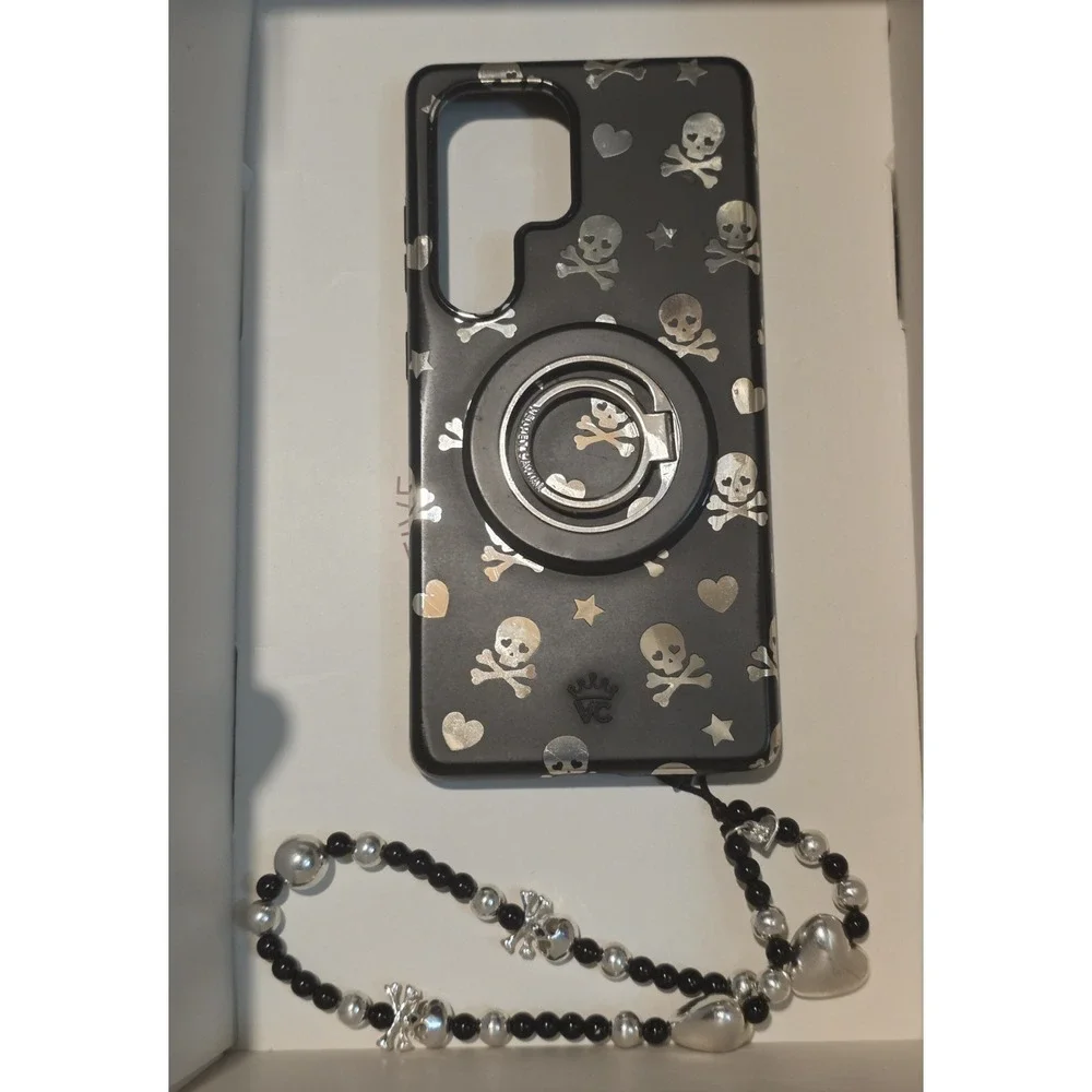 Chrome Skulls Samsung Galaxy S25 Ultra Mag Case Ring Strap Velvet Caviar USED